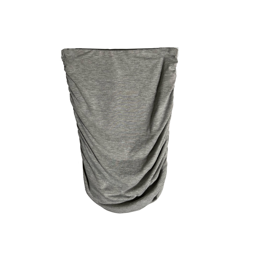 Gray Strapless Top